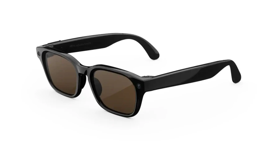 Meta Adventurer in Classic Black met Brown-glazen, van links
