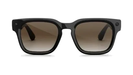 Meta Fury in Classic Black met Brown Gradient-glazen, recht van voren