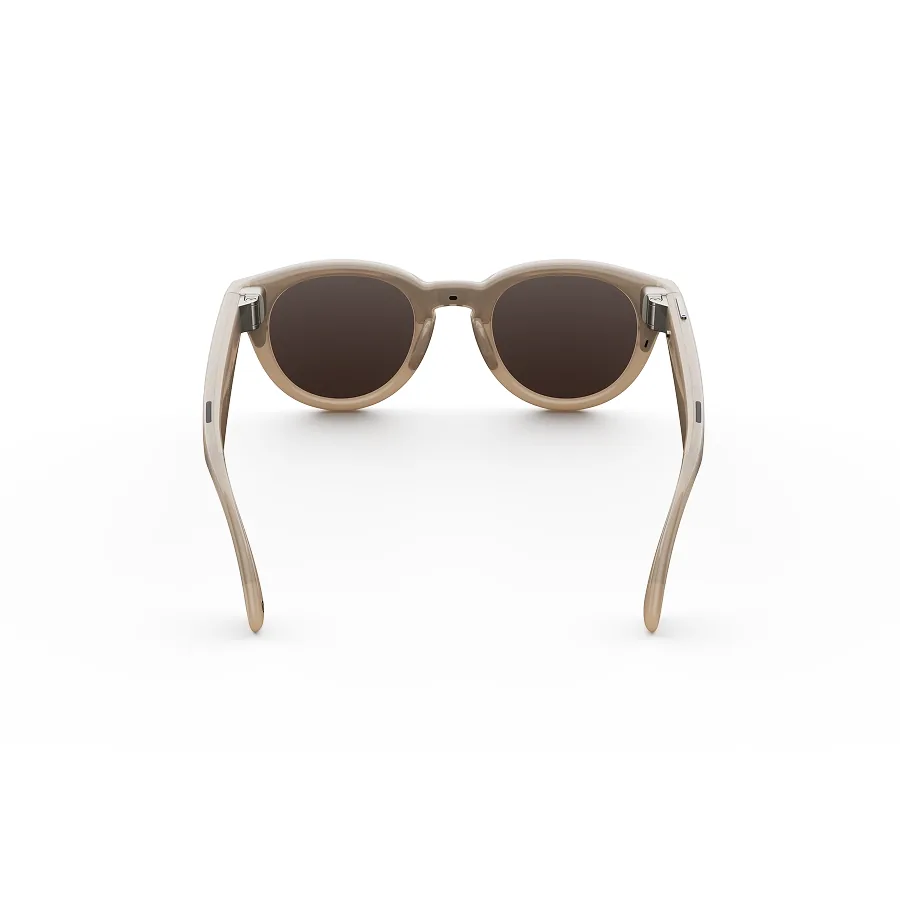 meta glasses nova Meta Nova in Sandstone met glazen in chocolate, van achteren