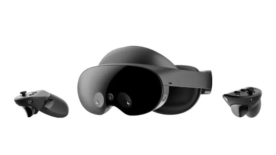 Meta Quest Pro VR bril in close-up