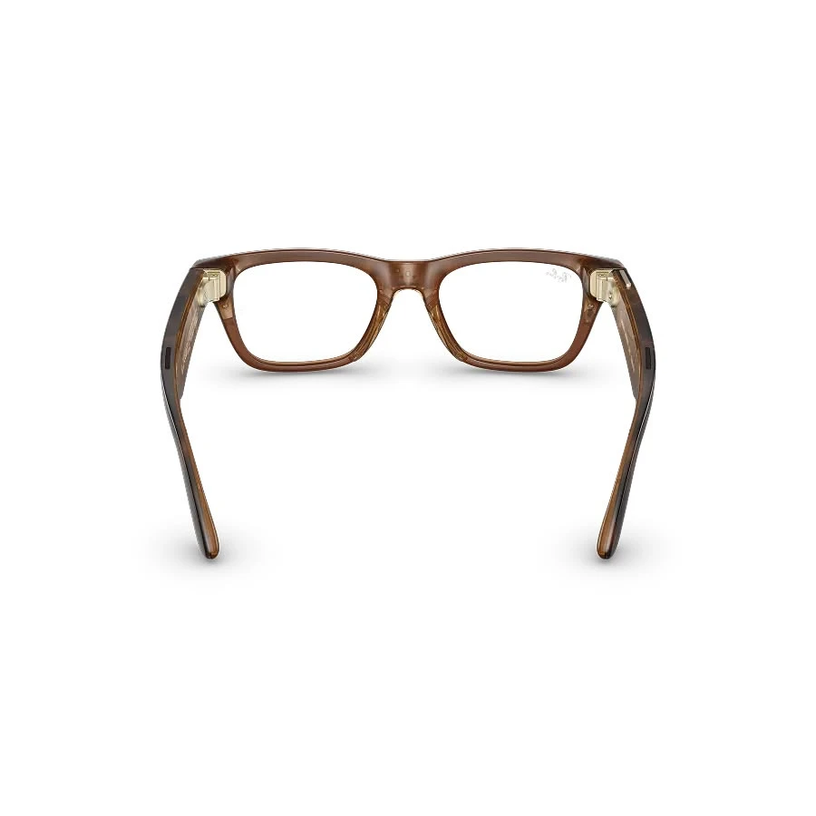 blayzer meta Ray-Ban Meta Blayzer Optics in Havana met Clear-glazen, van achteren