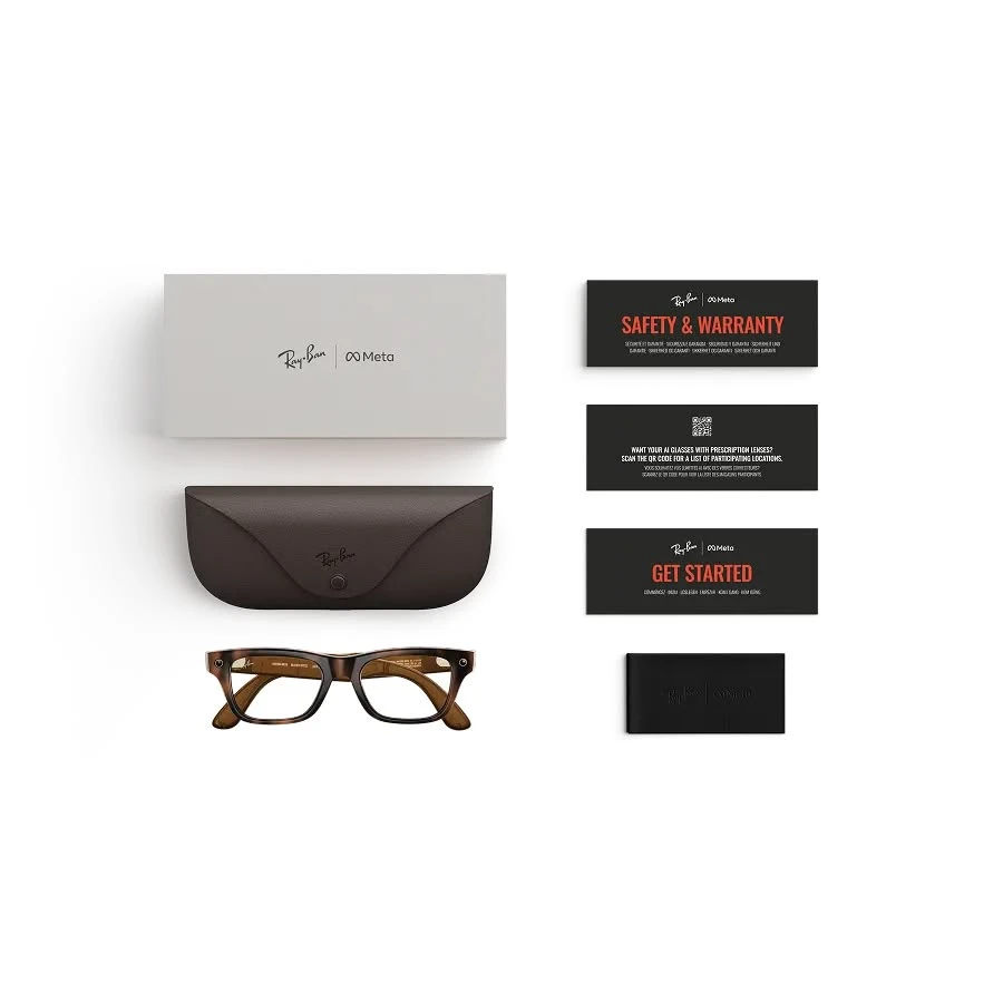 meta blayzer optics Ray-Ban Meta Blayzer Optics in Havana met Clear-glazen, met etui, oplaadkabel en documentatie uit de verpakking