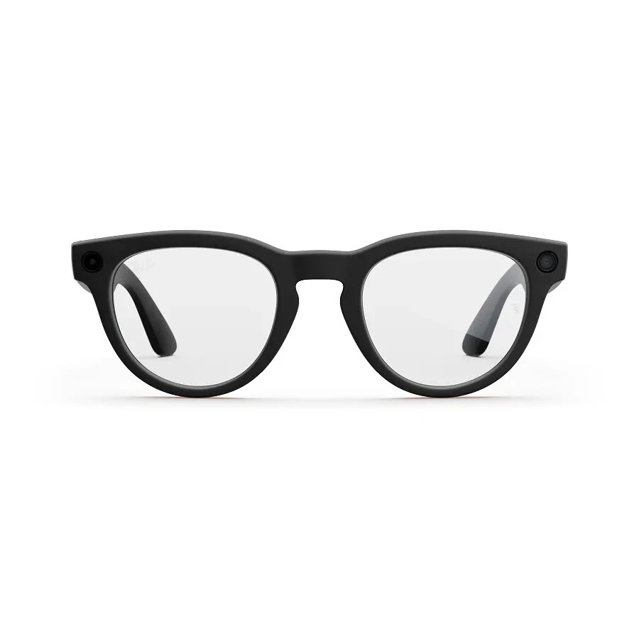 meta headliner ray ban Ray-Ban Meta Headliner in Matt Black met Clear-glazen, recht van voren