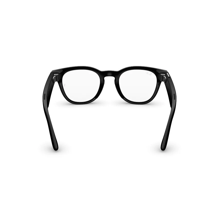 rayban scriber Ray-Ban Meta Scriber Optics in Shiny Black met Clear-glazen, van achteren
