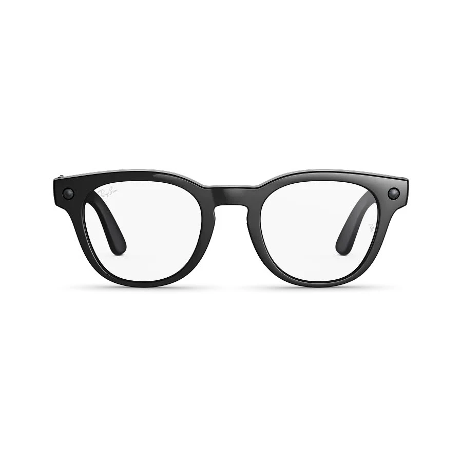 ray-ban meta scriber optics Ray-Ban Meta Scriber Optics in Shiny Black met Clear-glazen, recht van voren