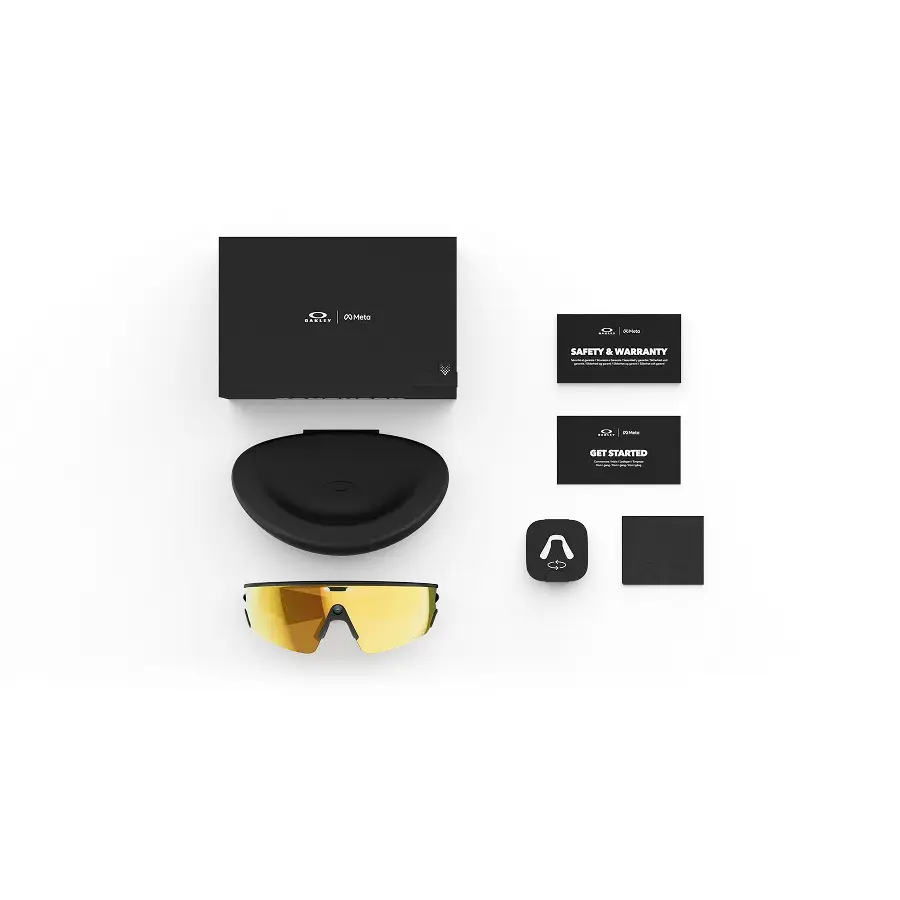 oakley vanguard meta Oakley Meta Vanguard in Black met Prizm 24K-glazen, met etui, oplaadkabel en documentatie uit de verpakking